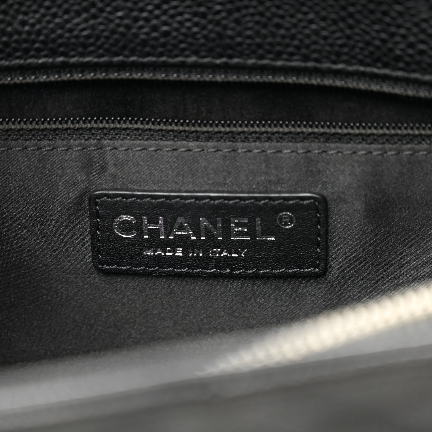 Caviar Quilted Grand Shopping Tote GST Black