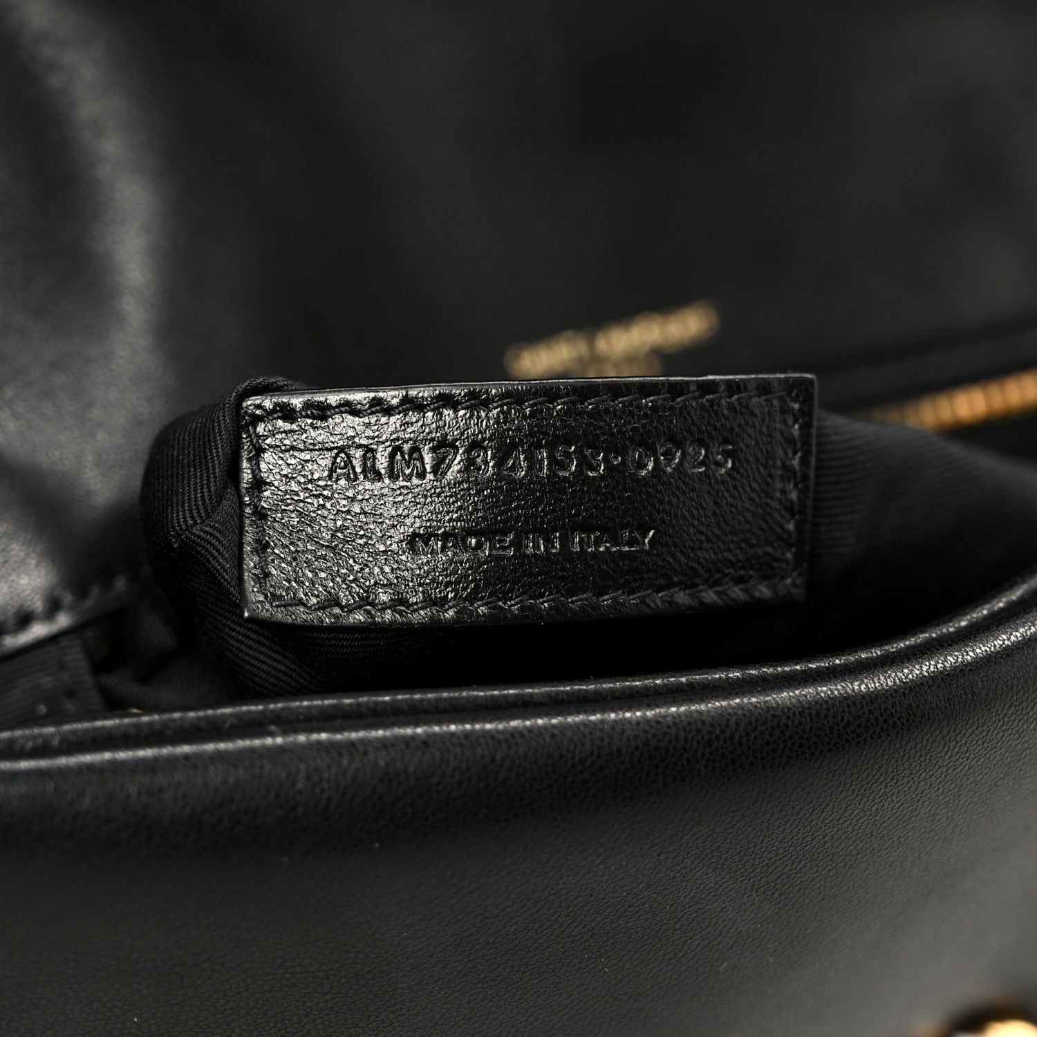 Plunged Lambskin Calypso Black
