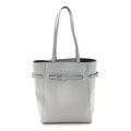 Calfskin Small Voyou Small North South Tote Light Grey