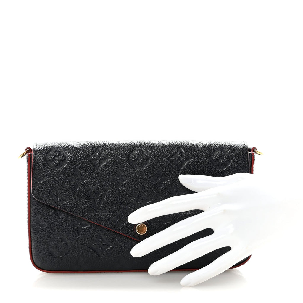 Empreinte Pochette Felicie Chain Wallet Marine Rouge