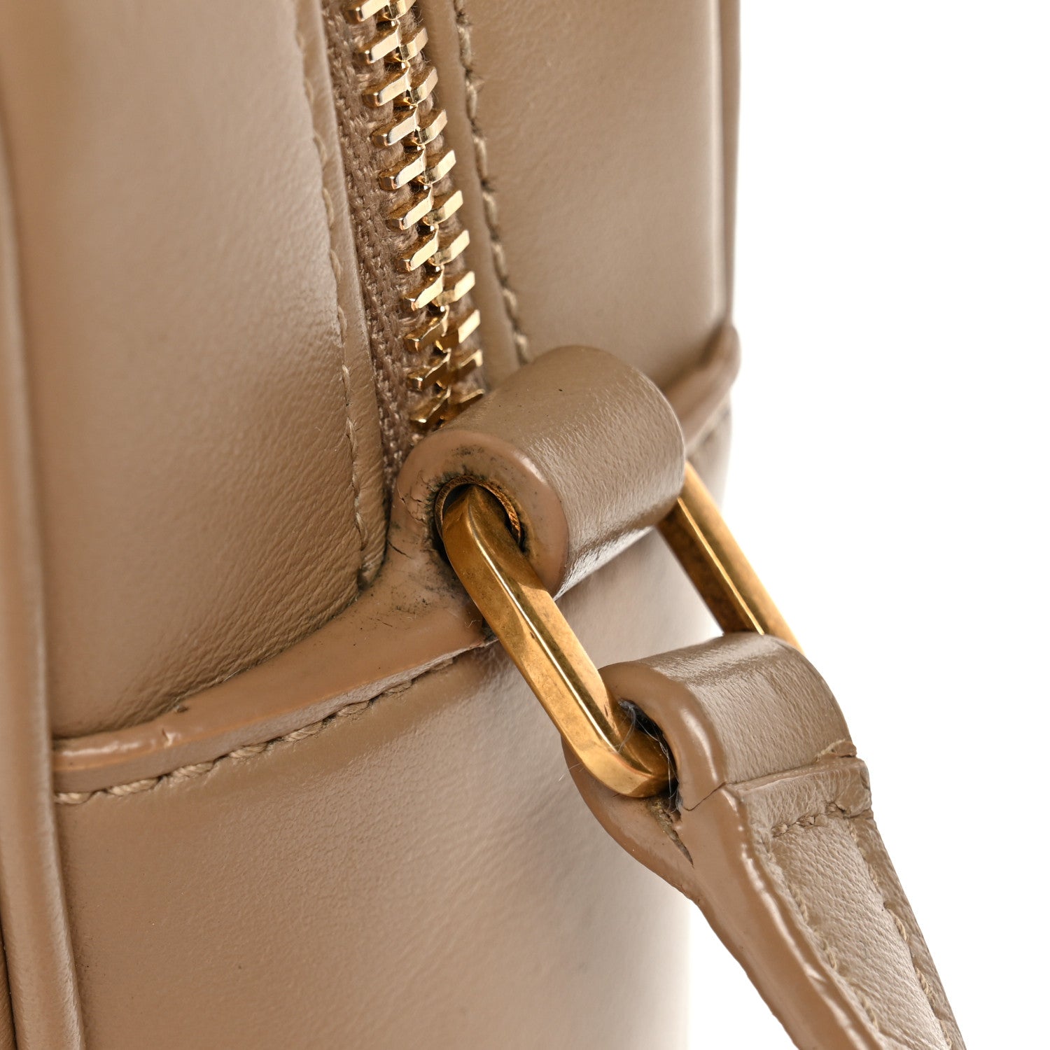 Calfskin Matelasse Monogram Lou Camera Bag Dark Beige