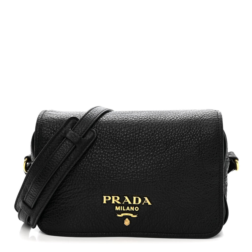 Vitello Phenix Crossbody Bag Black