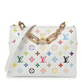 LV x TM Lambskin Embossed Monogram Coussin PM White Multicolor