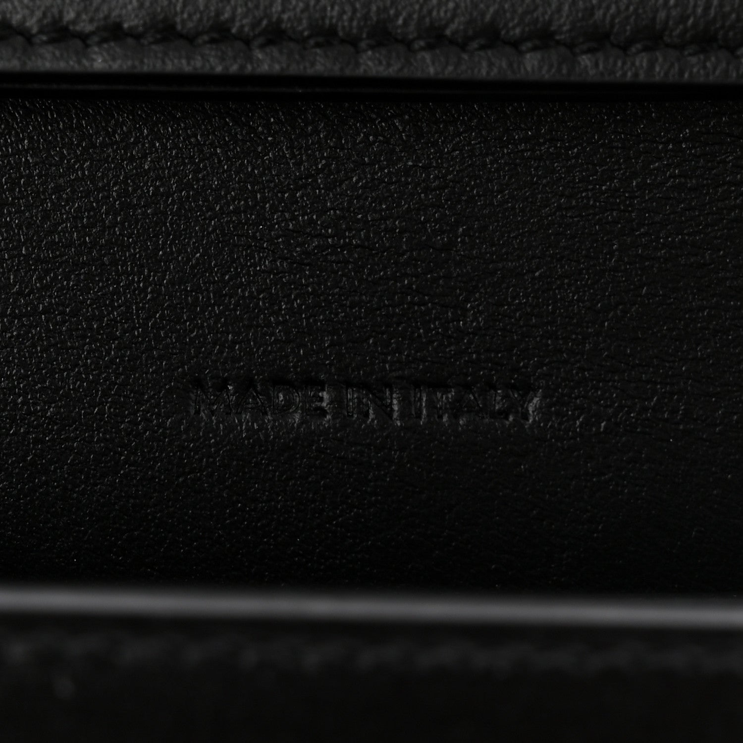 Shiny Calfskin Triomphe Margo Wallet on Chain Black