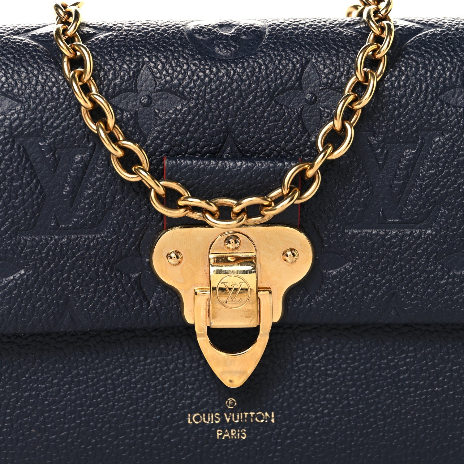 Empreinte Vavin Chain Wallet Marine Rouge