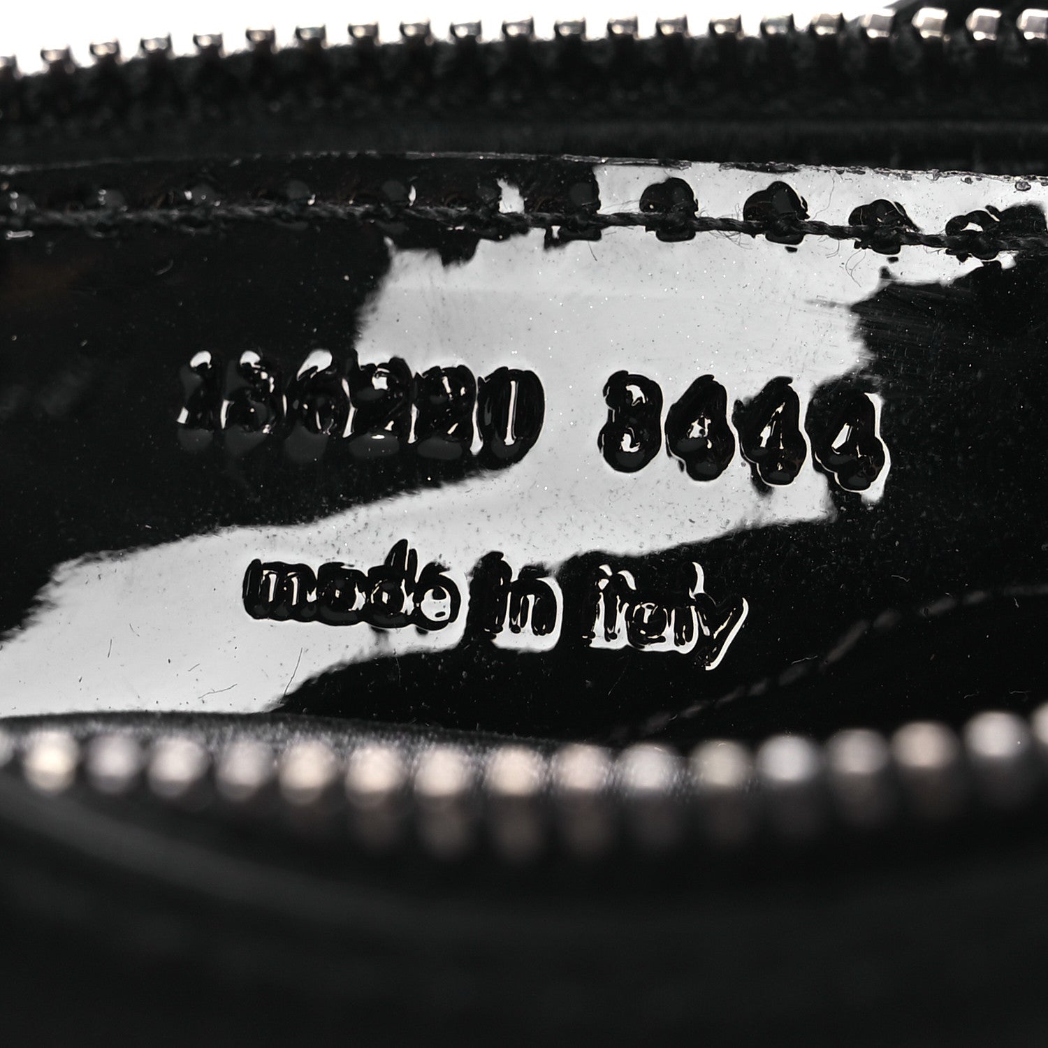 Satin Enamel Classique Chain Shoulder Bag Black