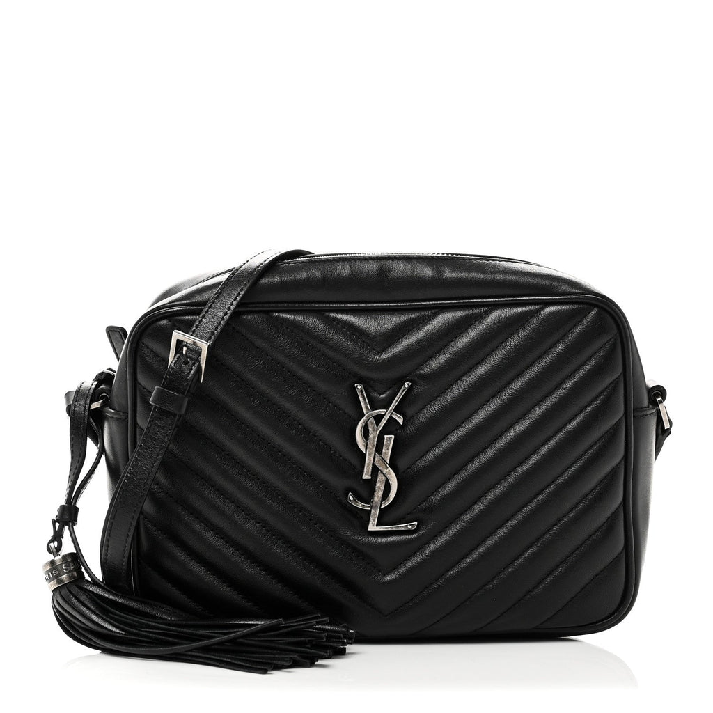 Calfskin Matelasse Monogram Lou Camera Bag Black