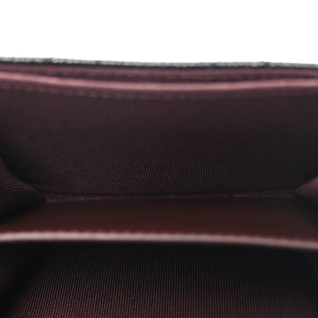 Caviar Quilted Flap  Holder On Chain Black