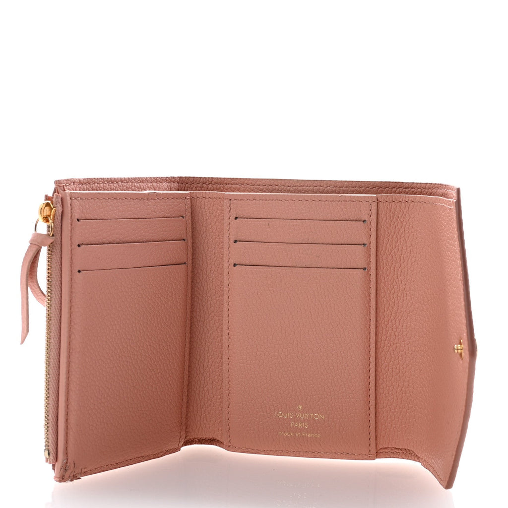 Empreinte Monogram Giant Victorine Wallet Rose Trianon Creme