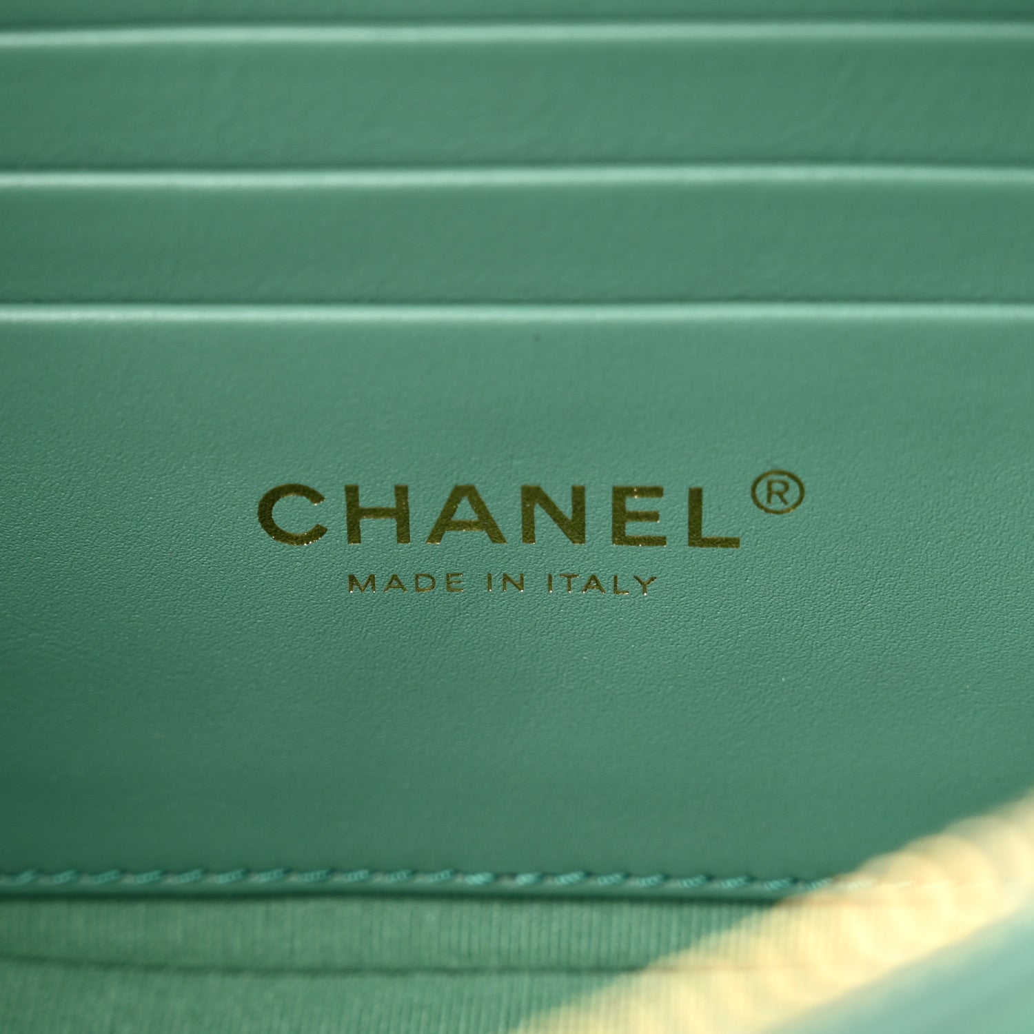 Caviar Quilted Mini CC You Camera Case Dark Green