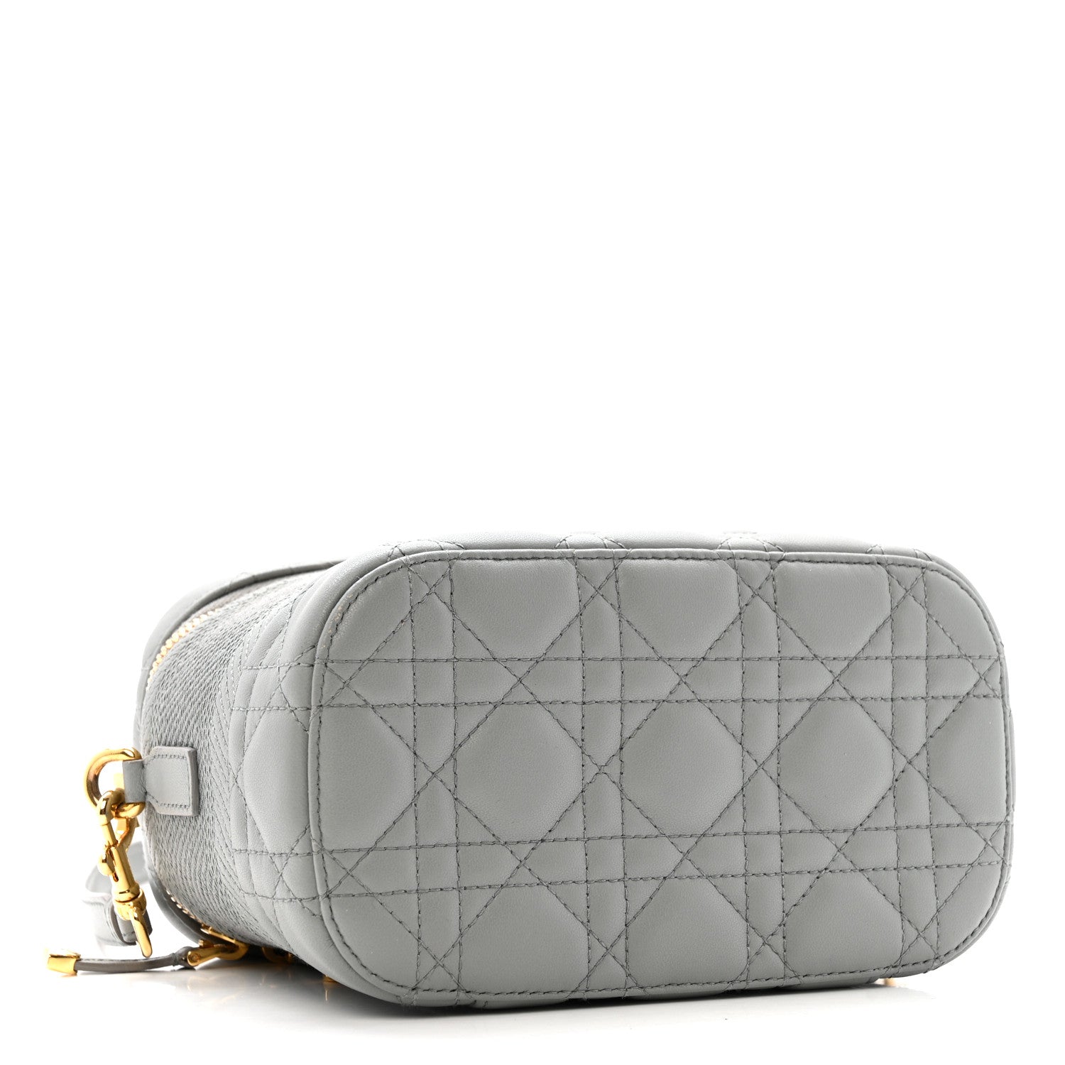 Lambskin Cannage Small Diortravel Vanity Case Cloud Blue