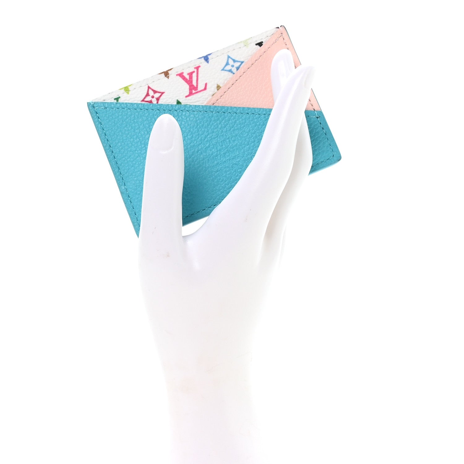 LV X TM Monogram Multicolor Criss-Cross  Holder Kabira Blue Rose