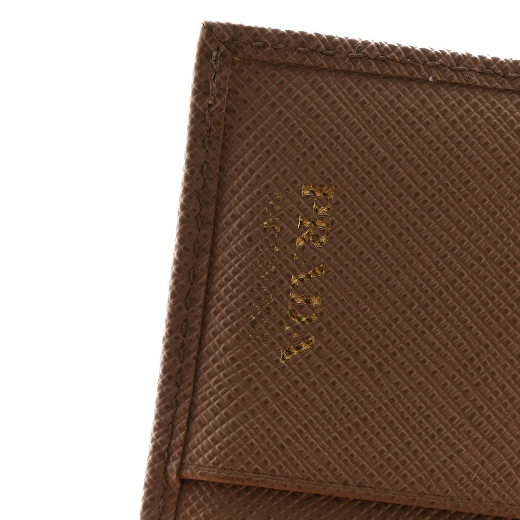 Saffiano Metal Tri-Fold Wallet Cammeo