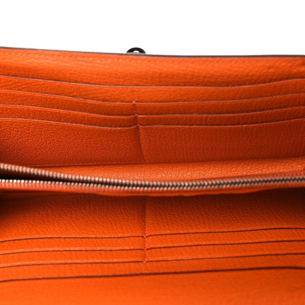Chevre Mysore Kelly Longue Wallet Orange
