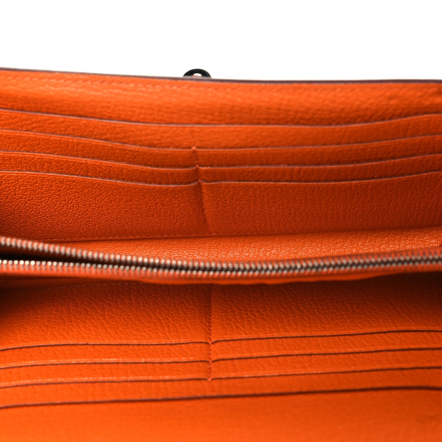 Chevre Mysore Kelly Longue Wallet Orange