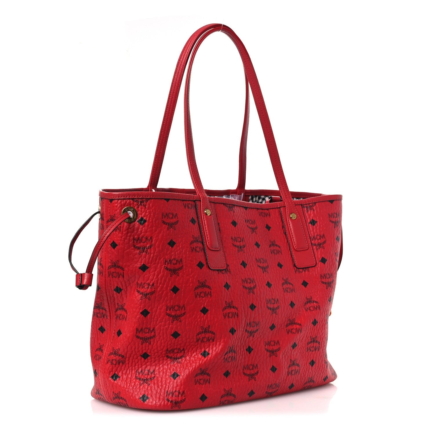 Visetos Medium Liz Reversible Shopper Tote Ruby Red