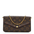 Monogram Pochette Felicie Chain Wallet Fuchsia