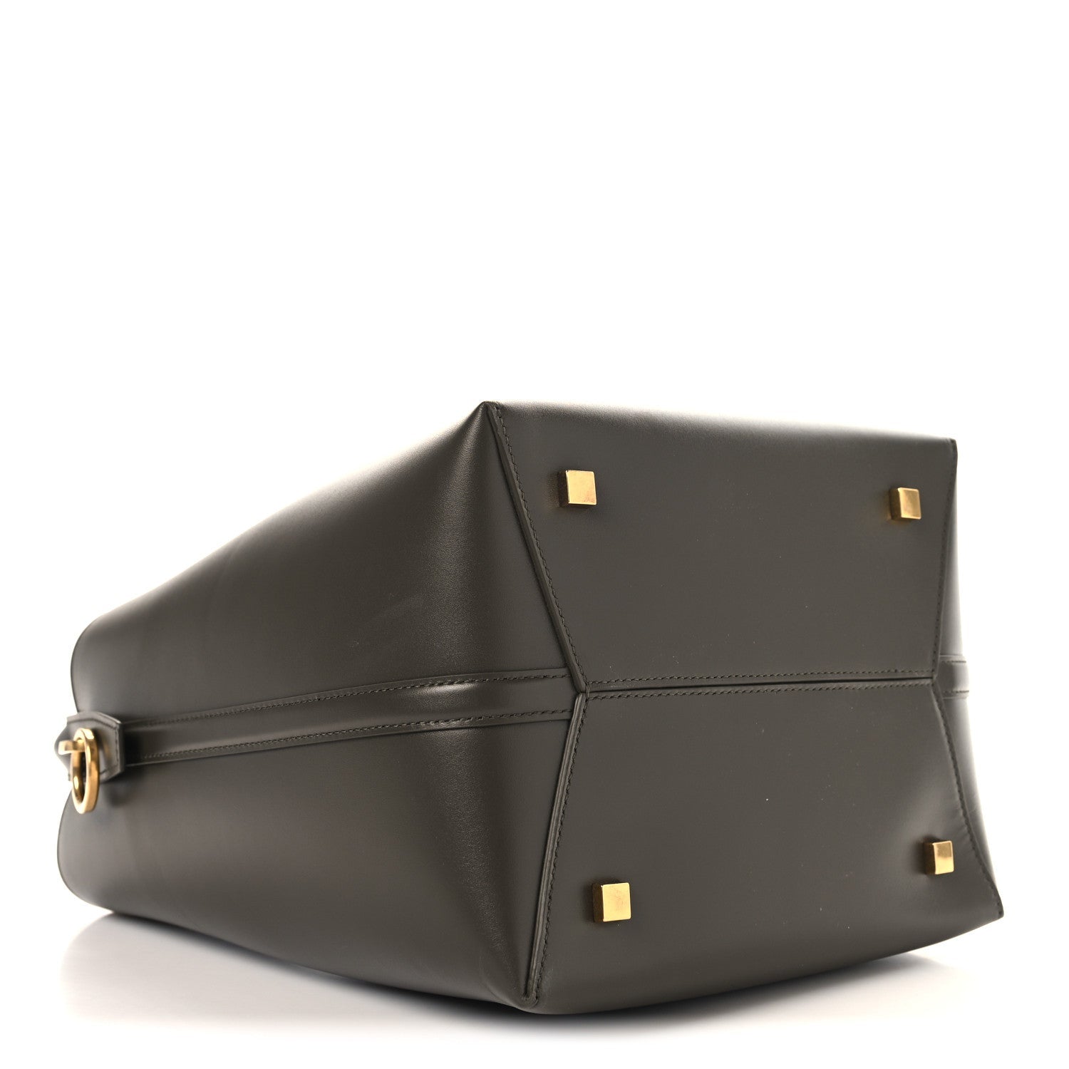 Shiny Calfskin Le 37 Bucket Bag Deep Musk