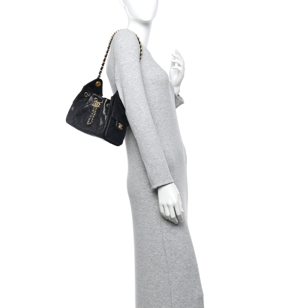 Caviar Quilted Mini Chanel 25 Handbag Black