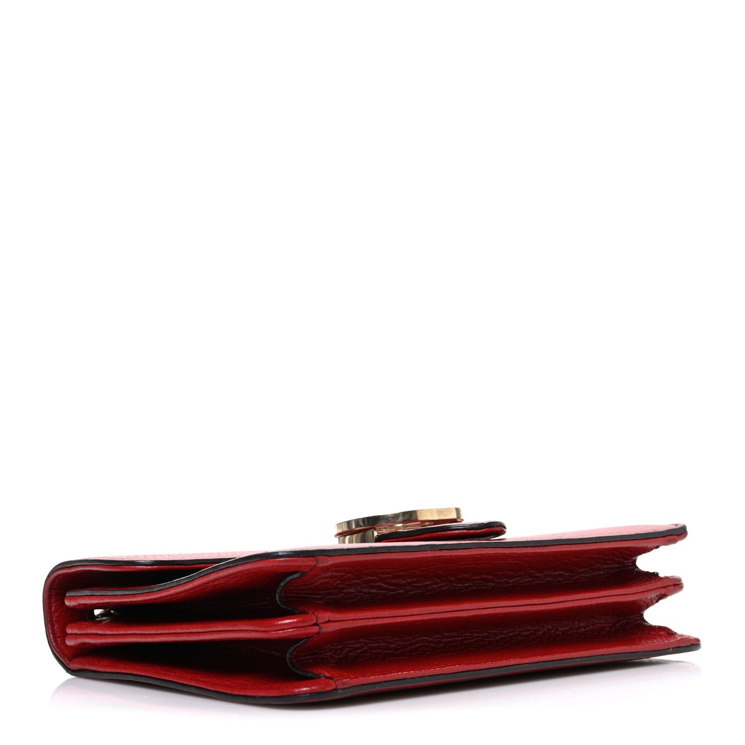Dollar Calfskin Small Interlocking G Shoulder Bag Red