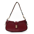 Calfskin Mini Moon Side Shoulder Bag Rosso Ancora