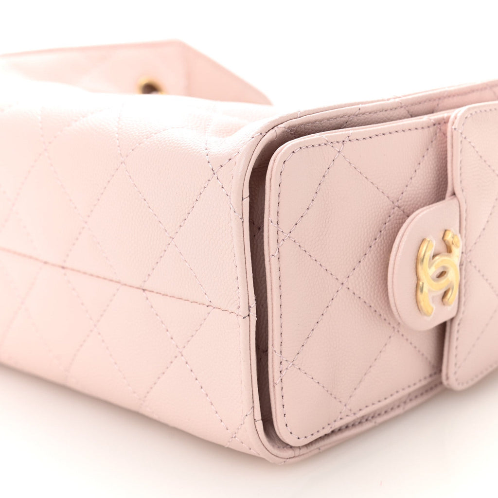 Caviar Quilted Mini Chanel 25 Handbag Light Pink