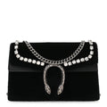 Velvet Crystal Super Mini Dionysus Shoulder Bag Black