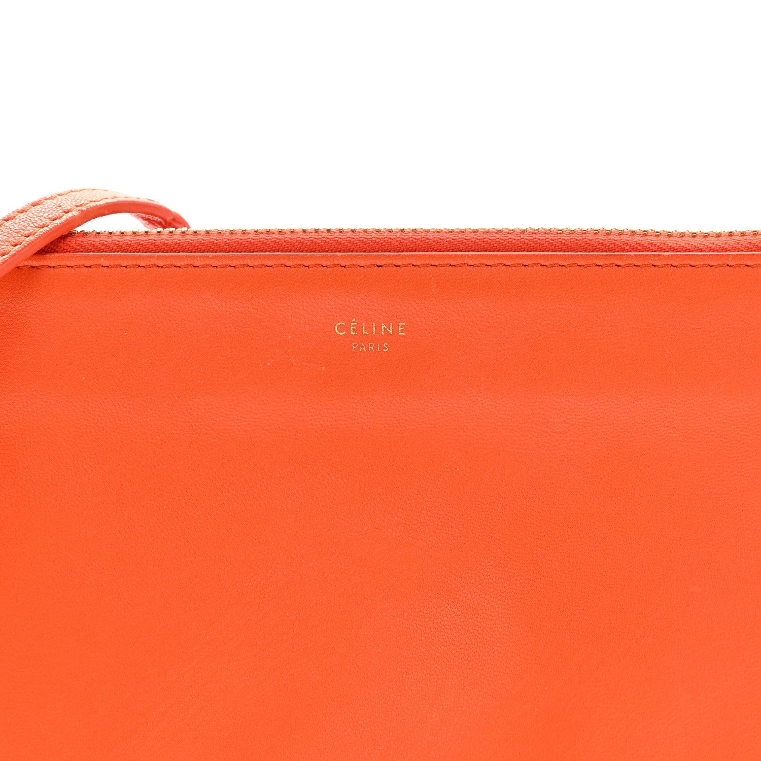 Lambskin Large Trio Crossbody Bag Orange
