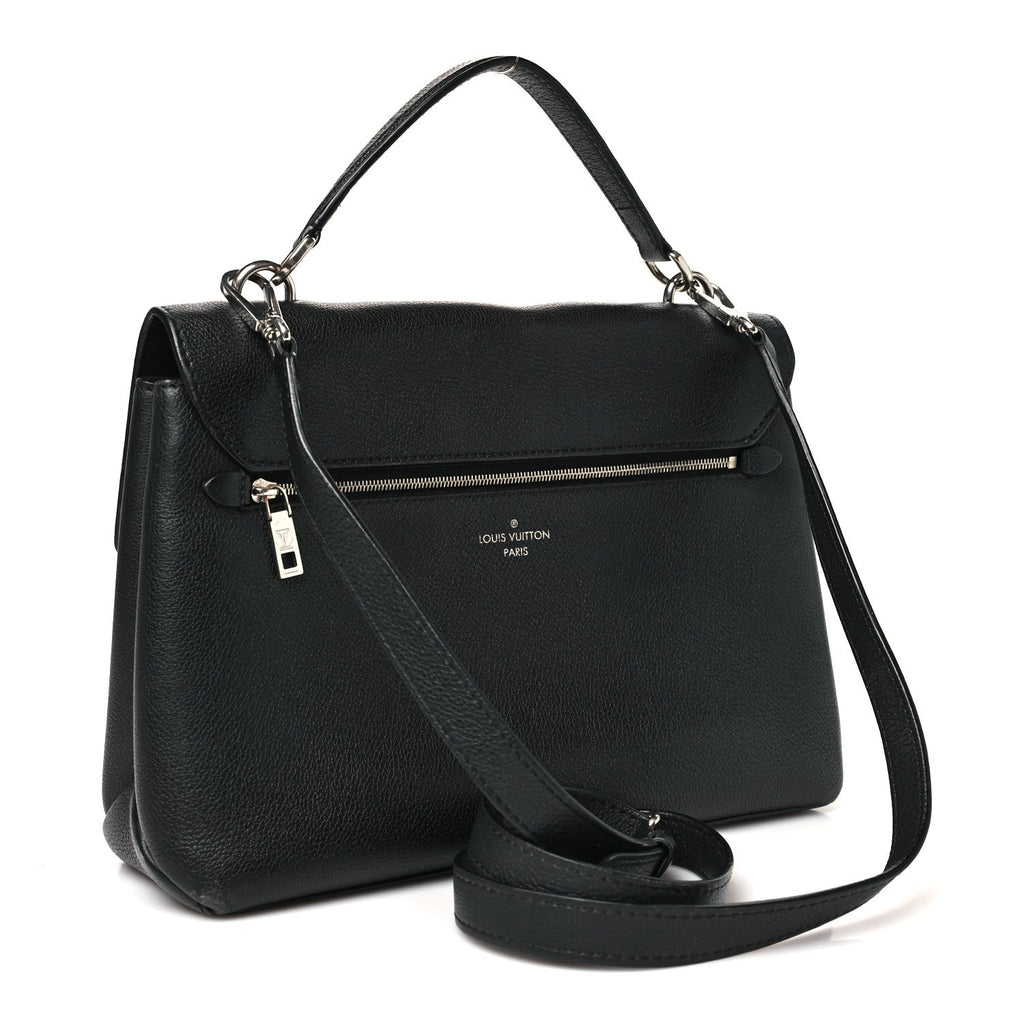 Soft Calfskin My Lockme Top Handle Vanille Black