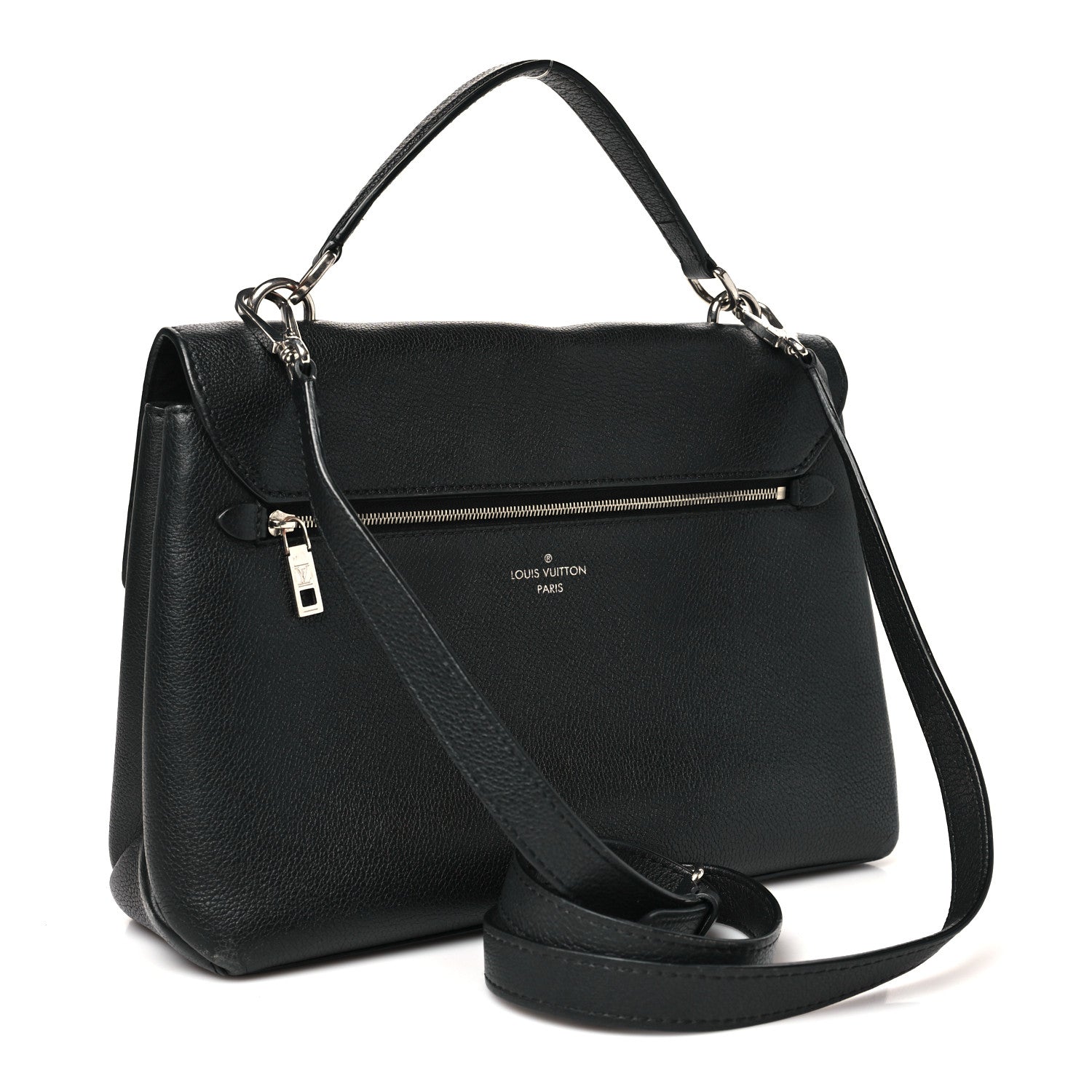 Soft Calfskin My Lockme Top Handle Vanille Black
