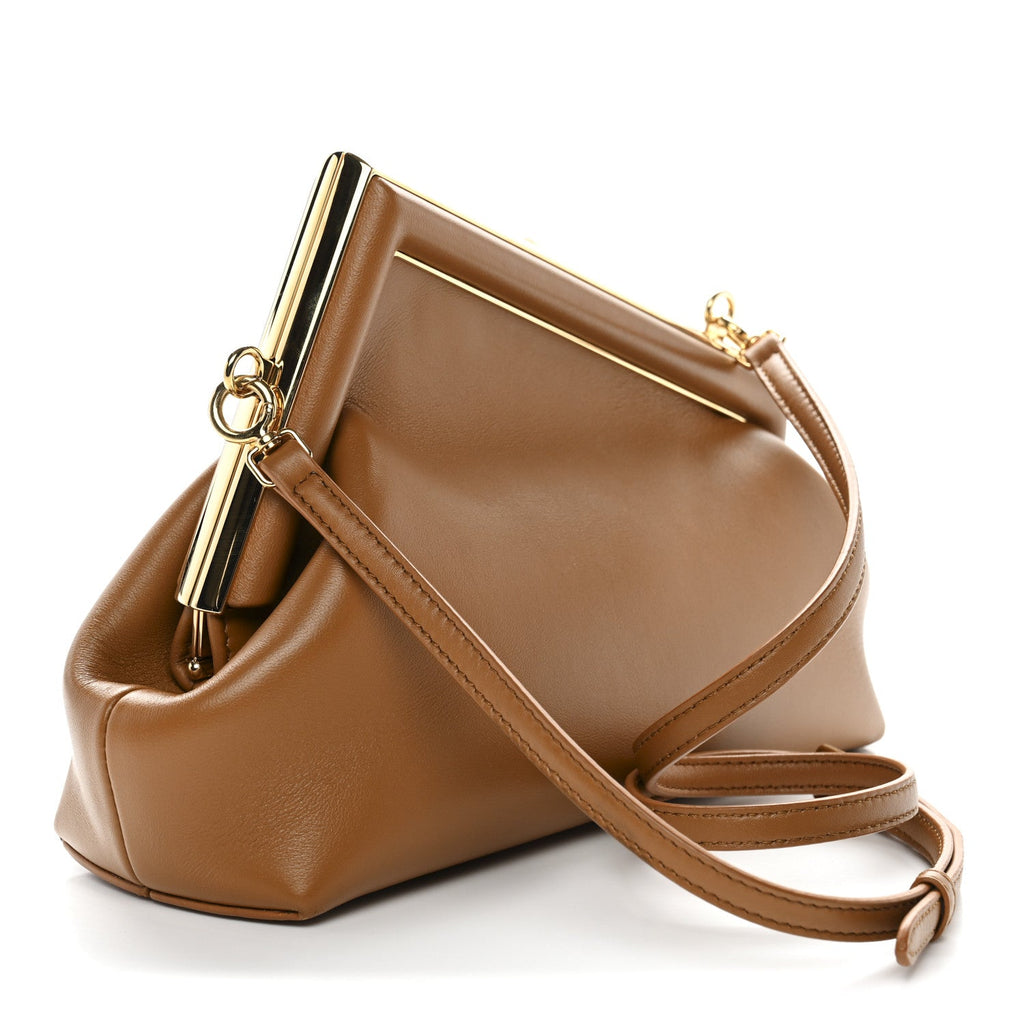 Shiny Nappa Small Fendi First Caramello