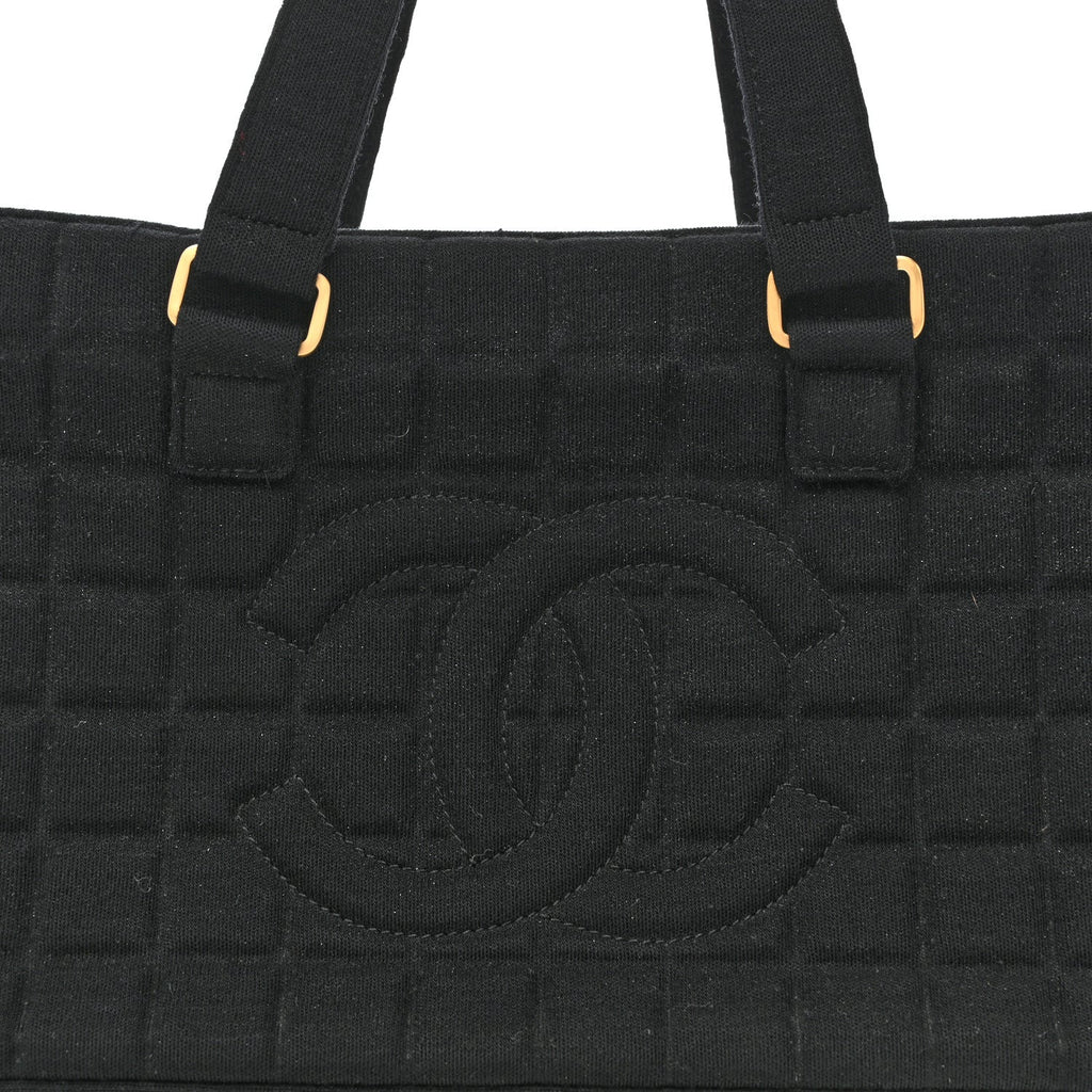 Jersey Square Quilted Bowler Black
