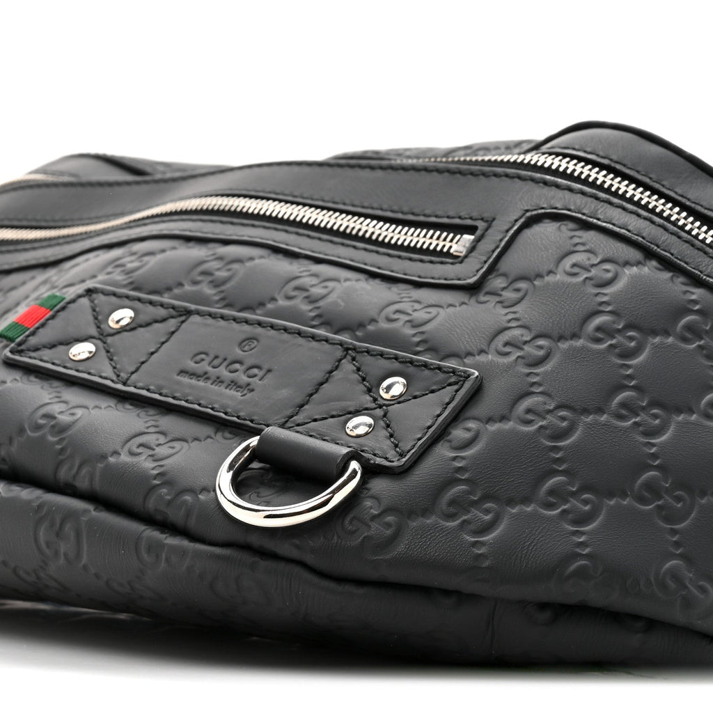 Guccissima Web Belt Bag Black