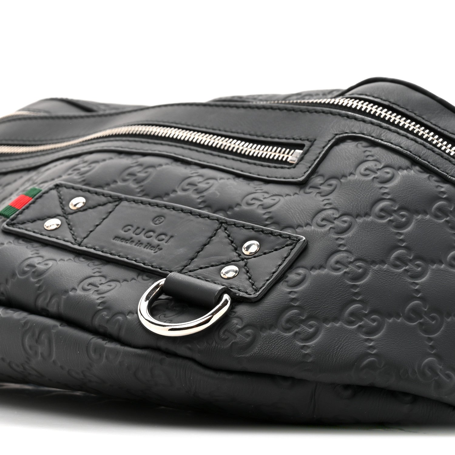 Guccissima Web Belt Bag Black