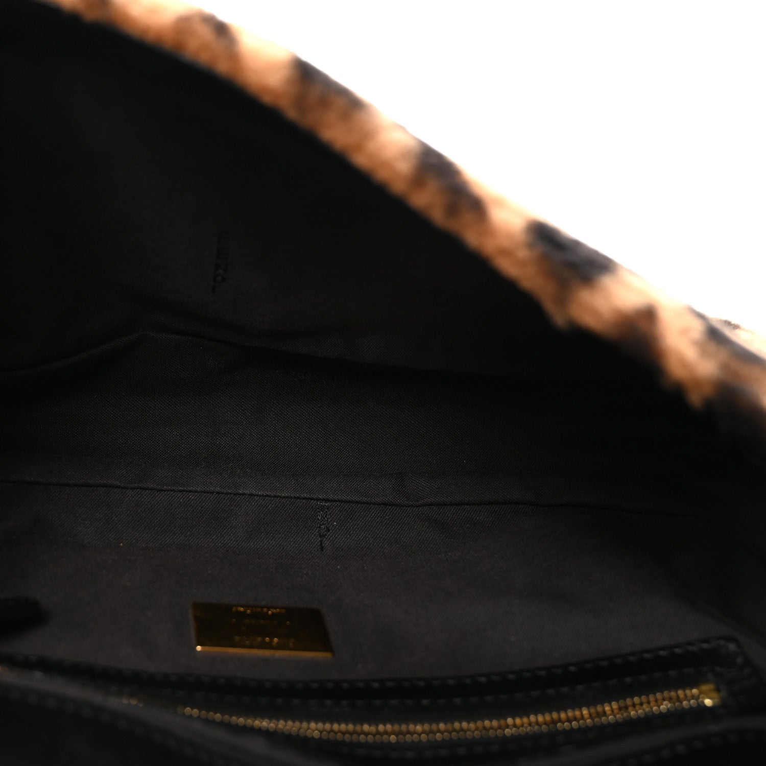 Shearling Vitello Dolce Macro FF 1974 Baguette Tobacco Black
