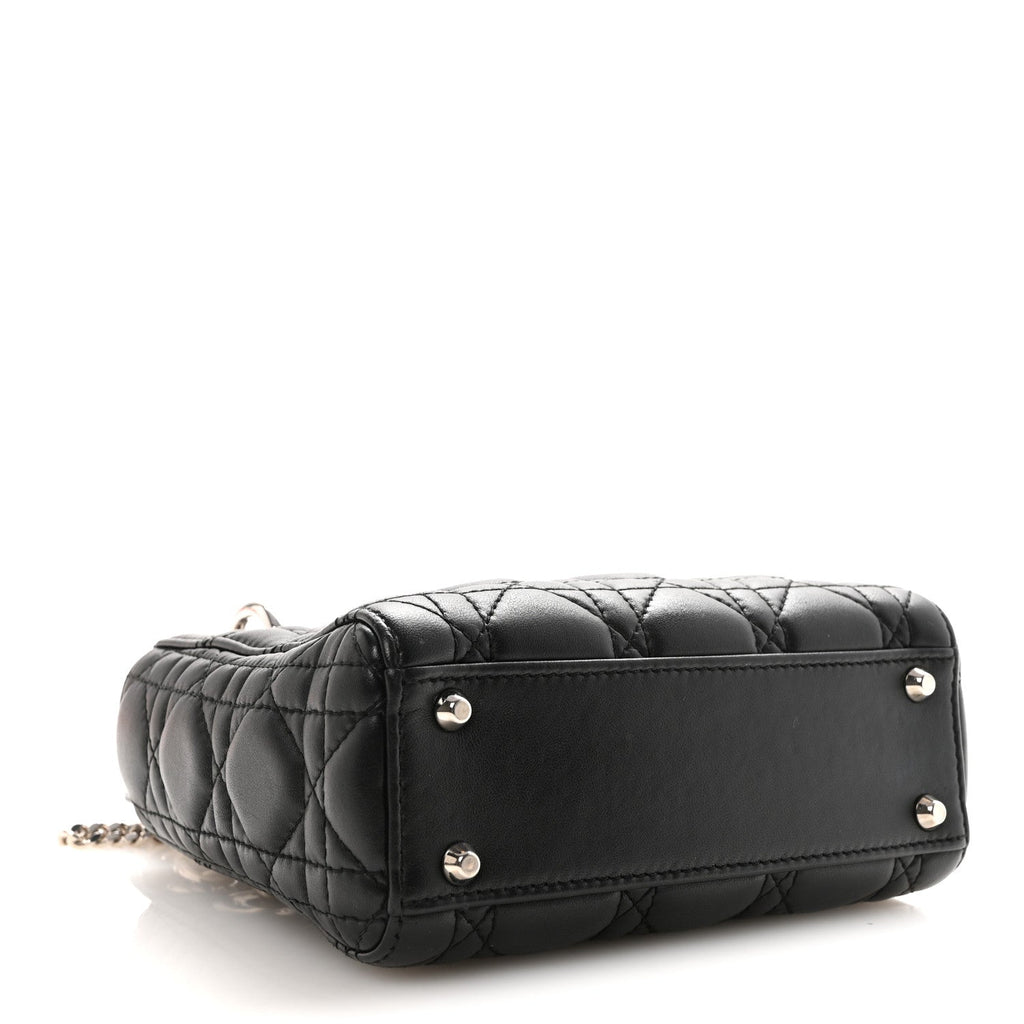 Lambskin Cannage Mini Lady Dior Black