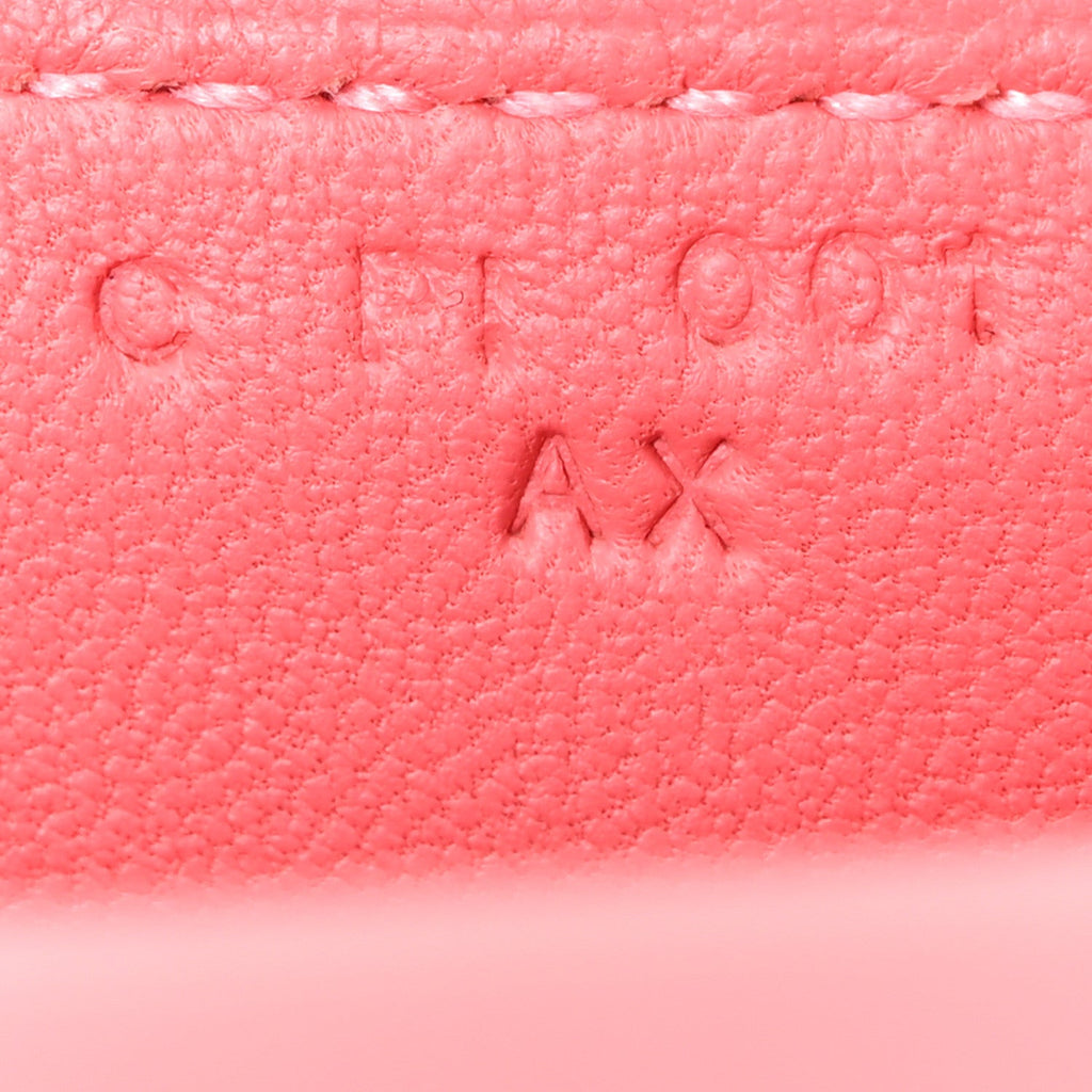 Tadelakt Mini Verrou Chaine Bag Rose Lipstick