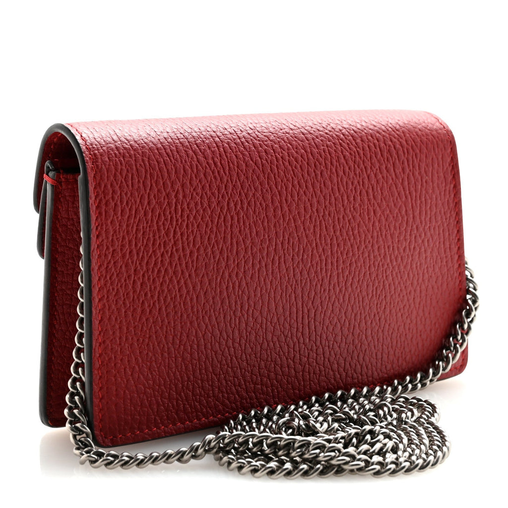 Calfskin Super Mini Dionysus Shoulder Bag Hibiscus Red