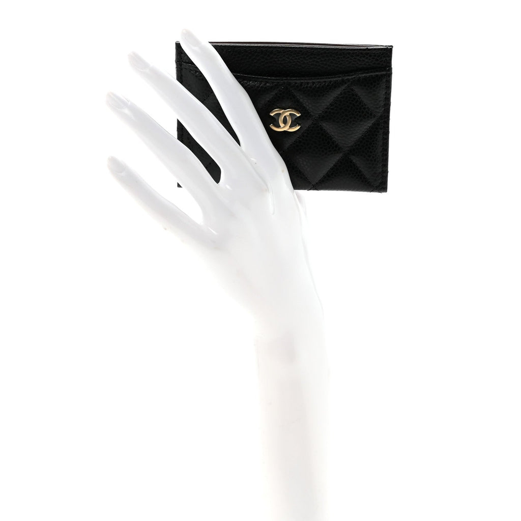 Caviar Quilted  Holder Black