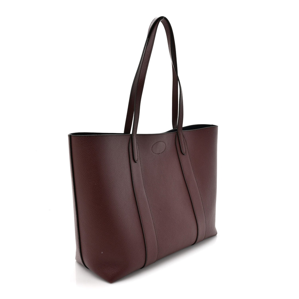 Small Classic Grain Bayswater Tote Burgundy Oxford Blue