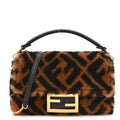 Shearling Vitello Dolce Macro FF 1974 Mini Tobacco Black