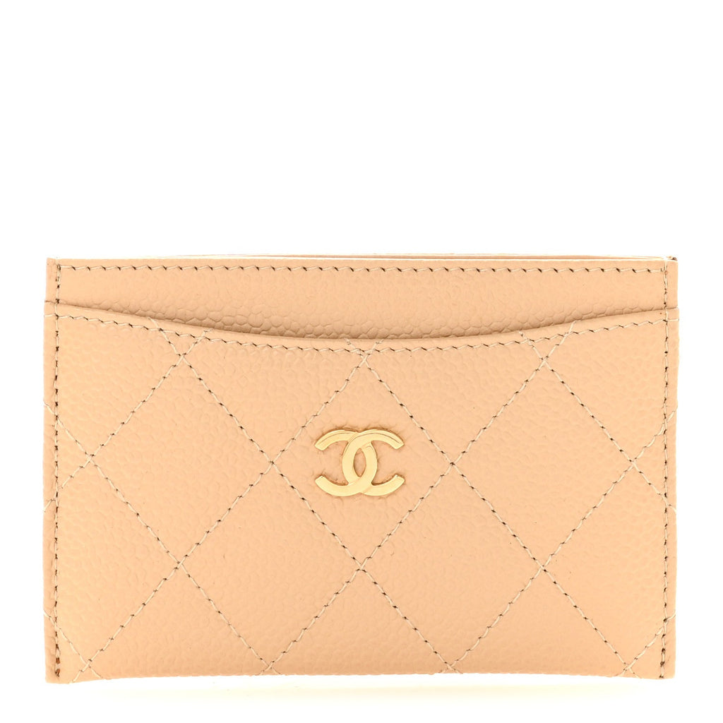 Caviar Quilted  Holder Light Beige