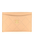 Caviar Quilted  Holder Light Beige