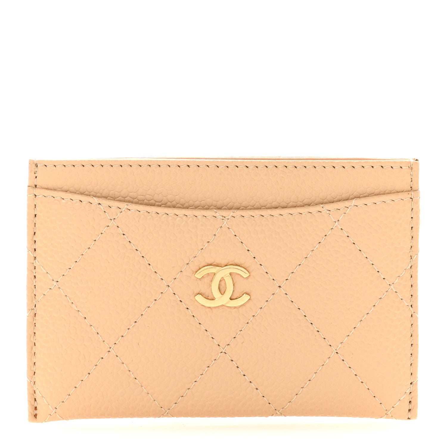 Caviar Quilted  Holder Light Beige