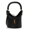 Lambskin Gabby Mini Bucket Bag Black