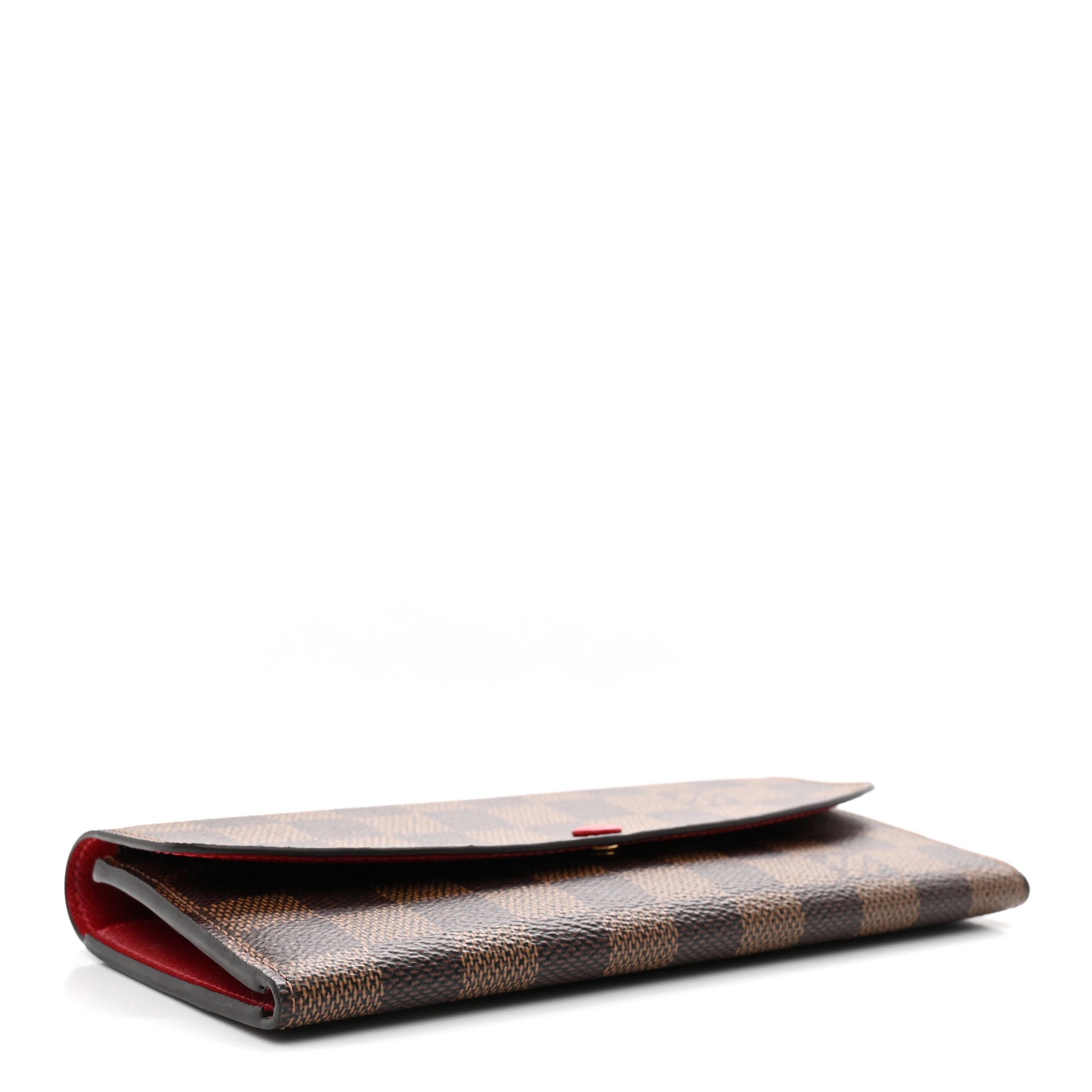 Damier Ebene Emilie Wallet Red