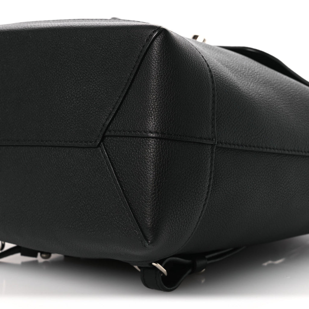 Calfskin Lockme Backpack Black