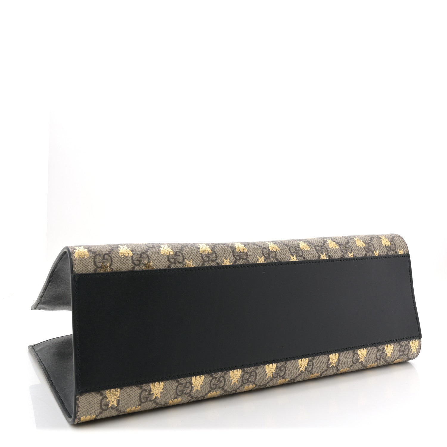 GG Supreme Monogram Bees Medium Padlock Tote Beige Oro Black