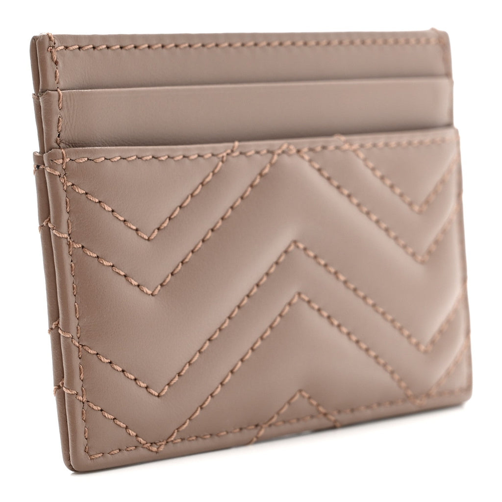 Calfskin Matelasse GG Marmont  Holder Porcelain Rose