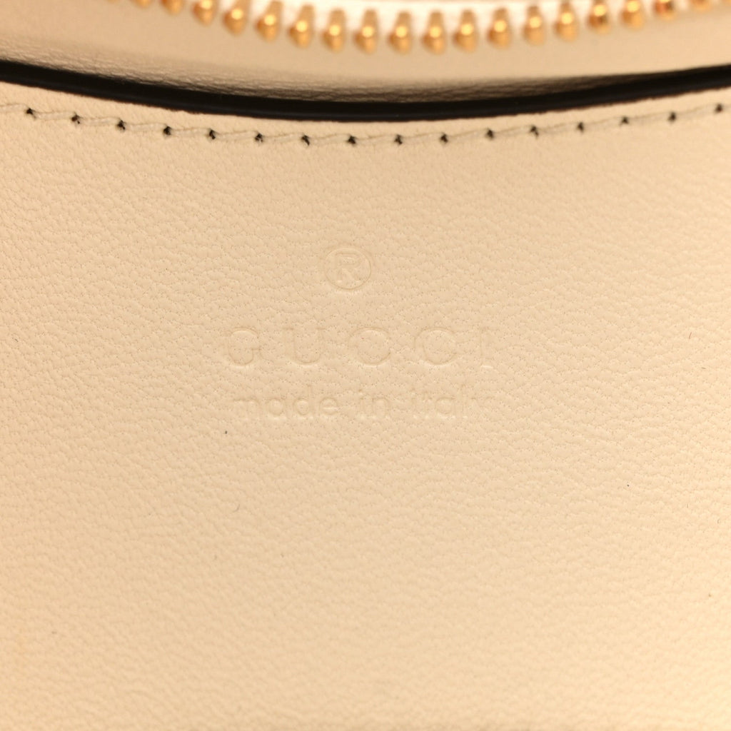 Lambskin Mini GG Milano Top Handle Shoulder Bag White